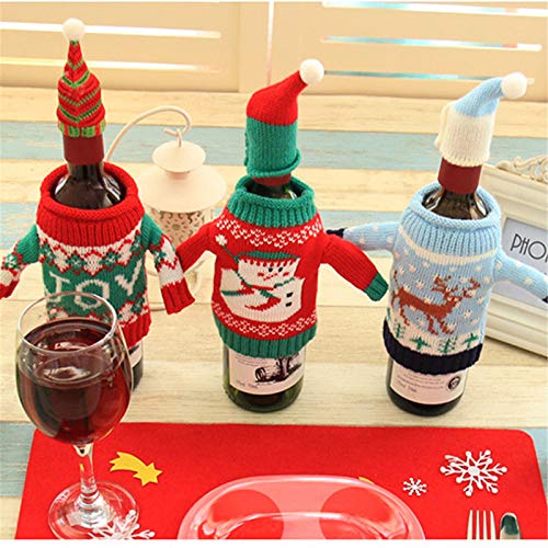 Christmas Wine Bottle Covers 4 Set E841007