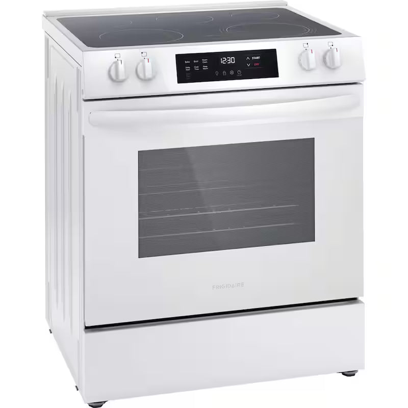 5-Element Slide-In Electric Range with Steam Clean in White G765082