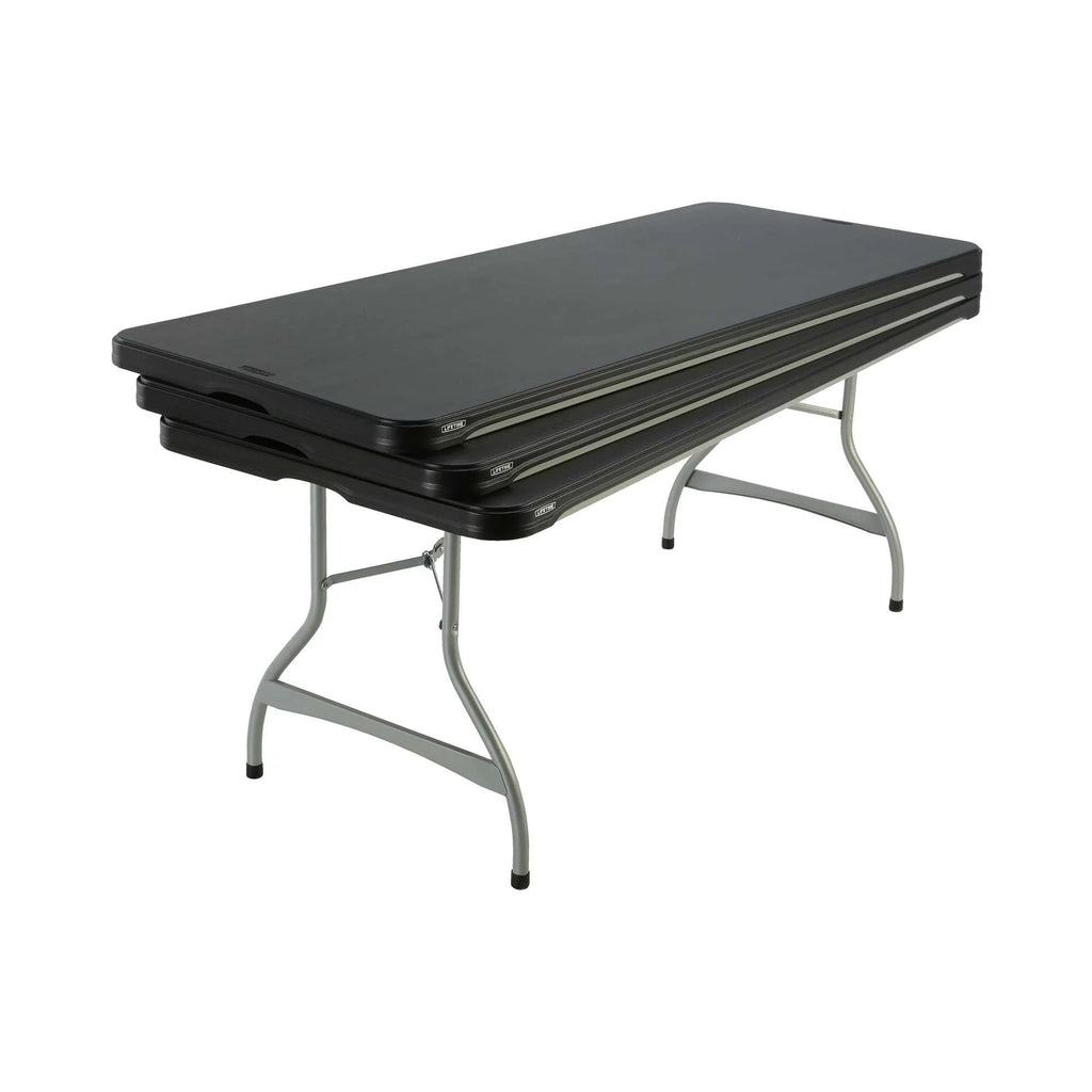 Black 6 Foot Folding Tables 4 Pack U578364