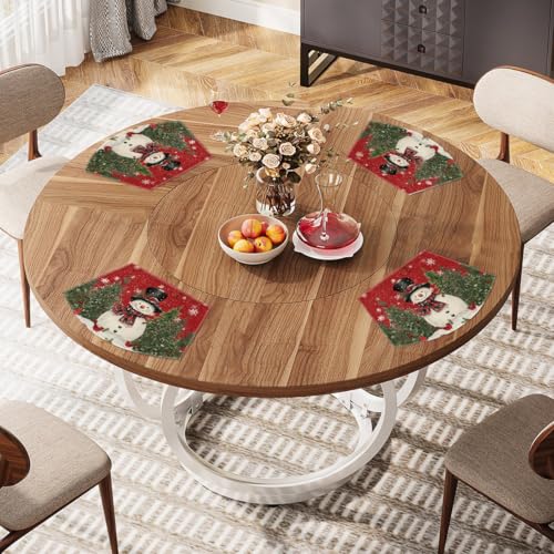 Snowman Cardinals Trees Christmas Placemats Set of 4 M19693