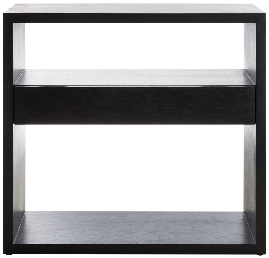 Black Wood Console Table with Drawer V235