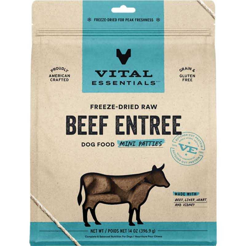 Beef Entree Patties Freeze-Dried Raw Dog Food D94854