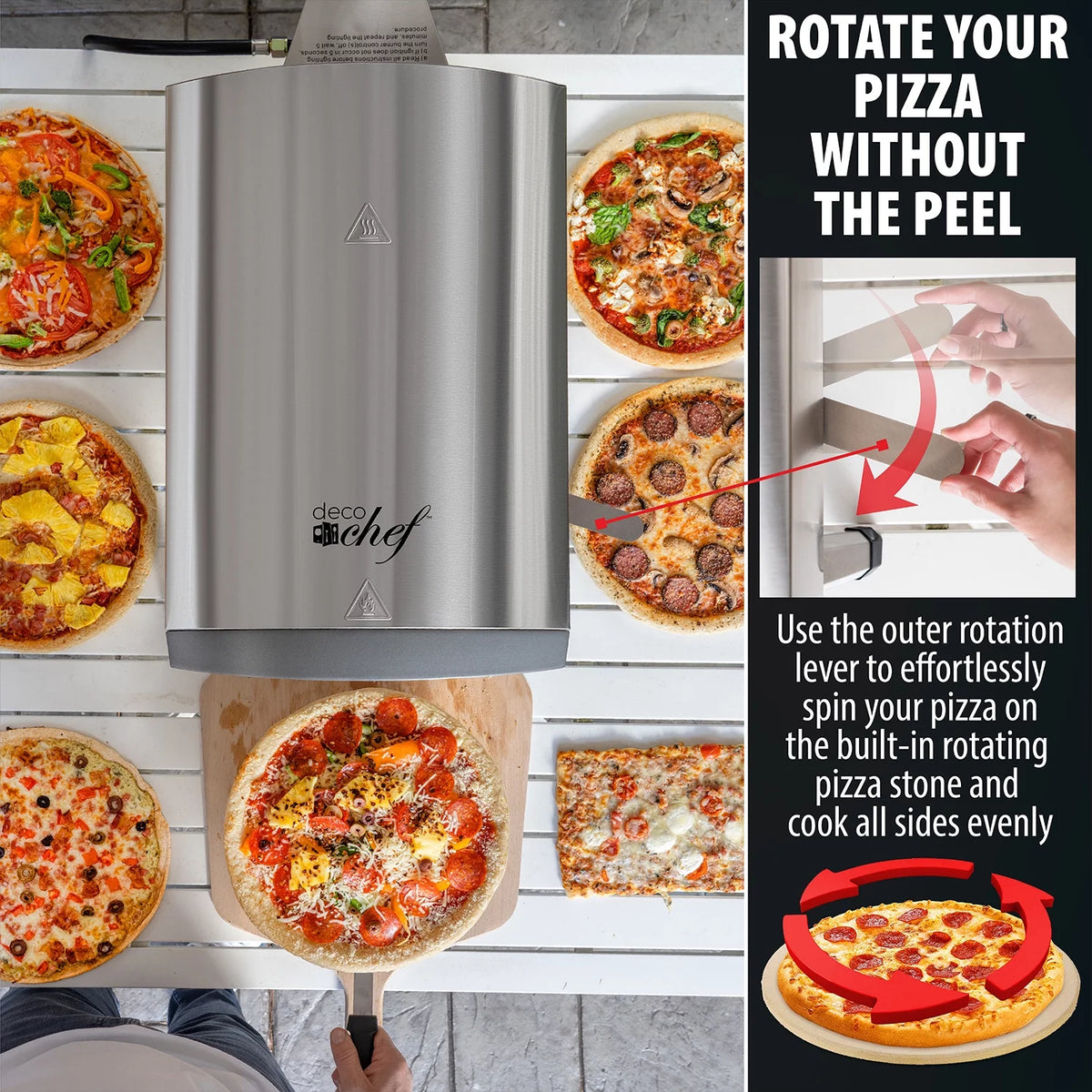 Portable Gas Pizza Oven with Baking Stone I698