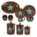 22 PC Turquoise Dinnerware and Canister Set G167202
