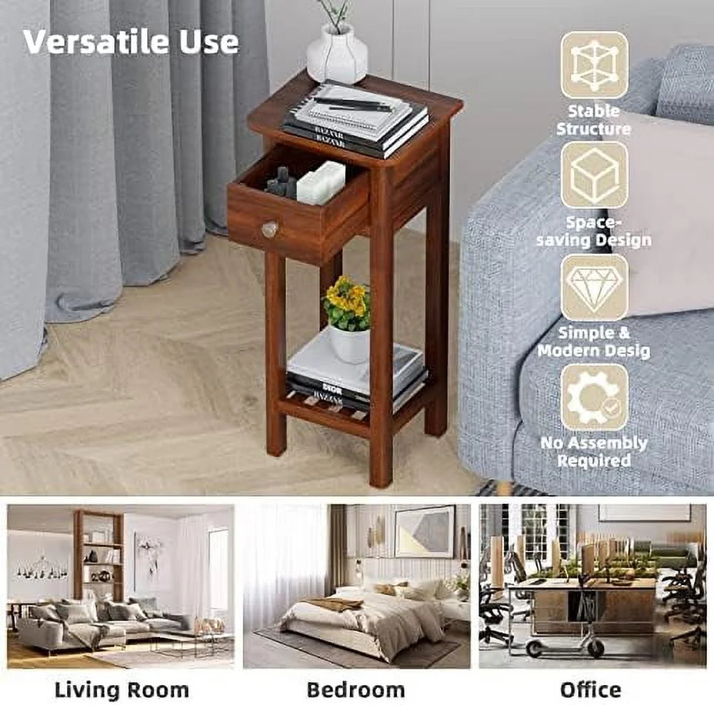 Narrow End Table with Drawer W960986