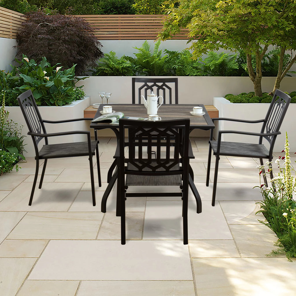 Outdoor Patio Dining Table 37" x 37" Brown N57305