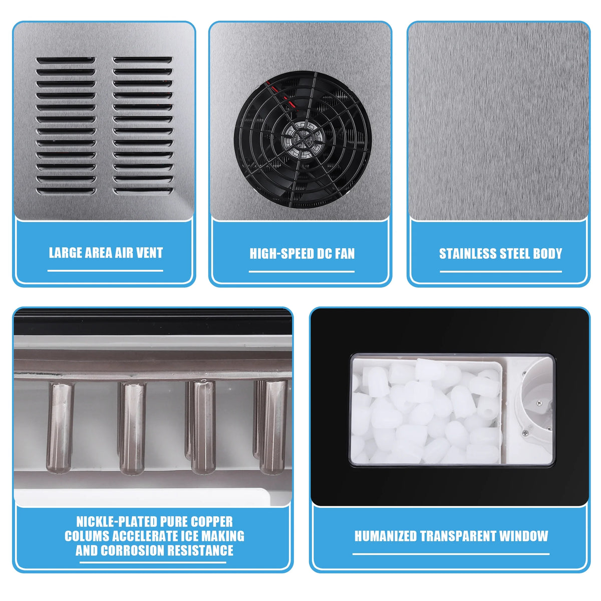 Portable Countertop Ice Maker Machine with Ice Scoop U5276