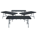 Black 6 Foot Folding Tables 4 Pack U578364