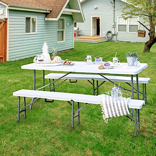 6ft Heavy Duty Plastic Folding Table I628