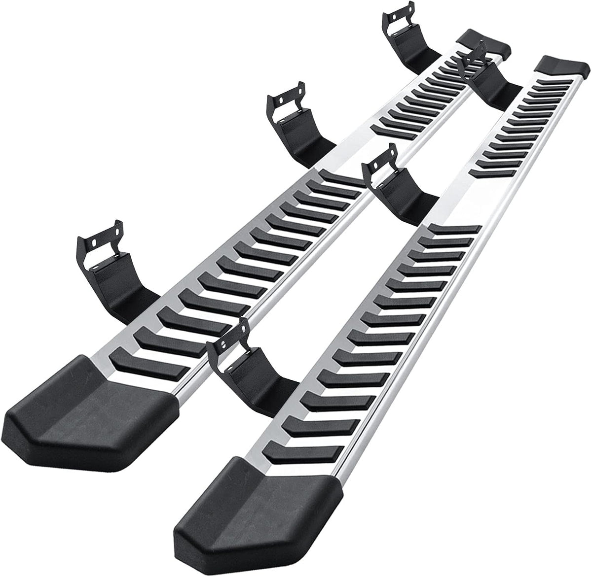 Black 6 Inch Running Board for Ford F-150 Crew Cab M4423