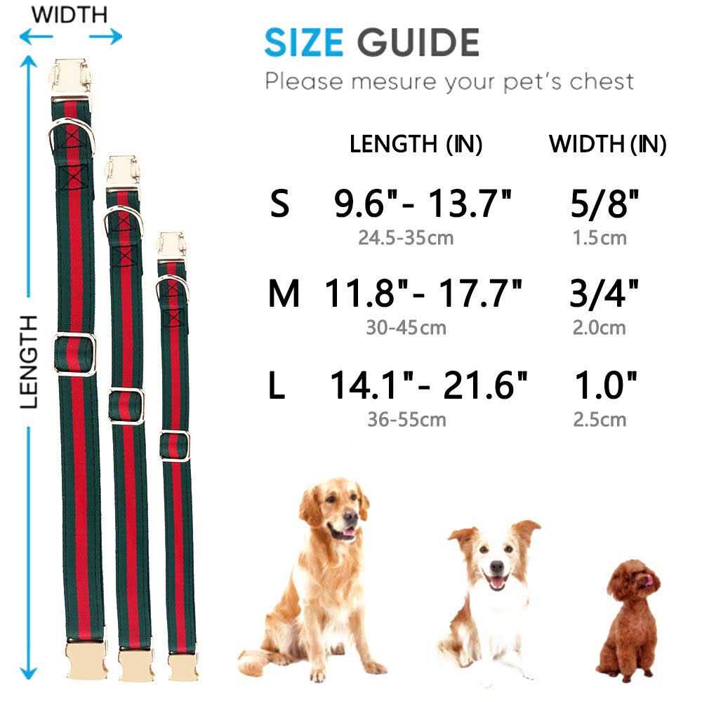 Adjustable Dog Collar with Metal Buckle O737