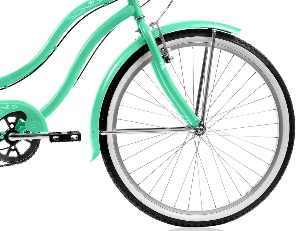 26 In. Single Speed Beach Cruiser Bicycle Pink E1741