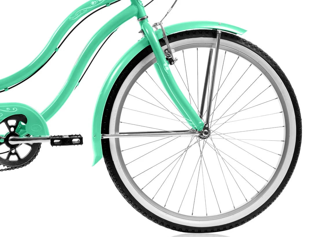 26 In. Single Speed Beach Cruiser Bicycle Pink E1741