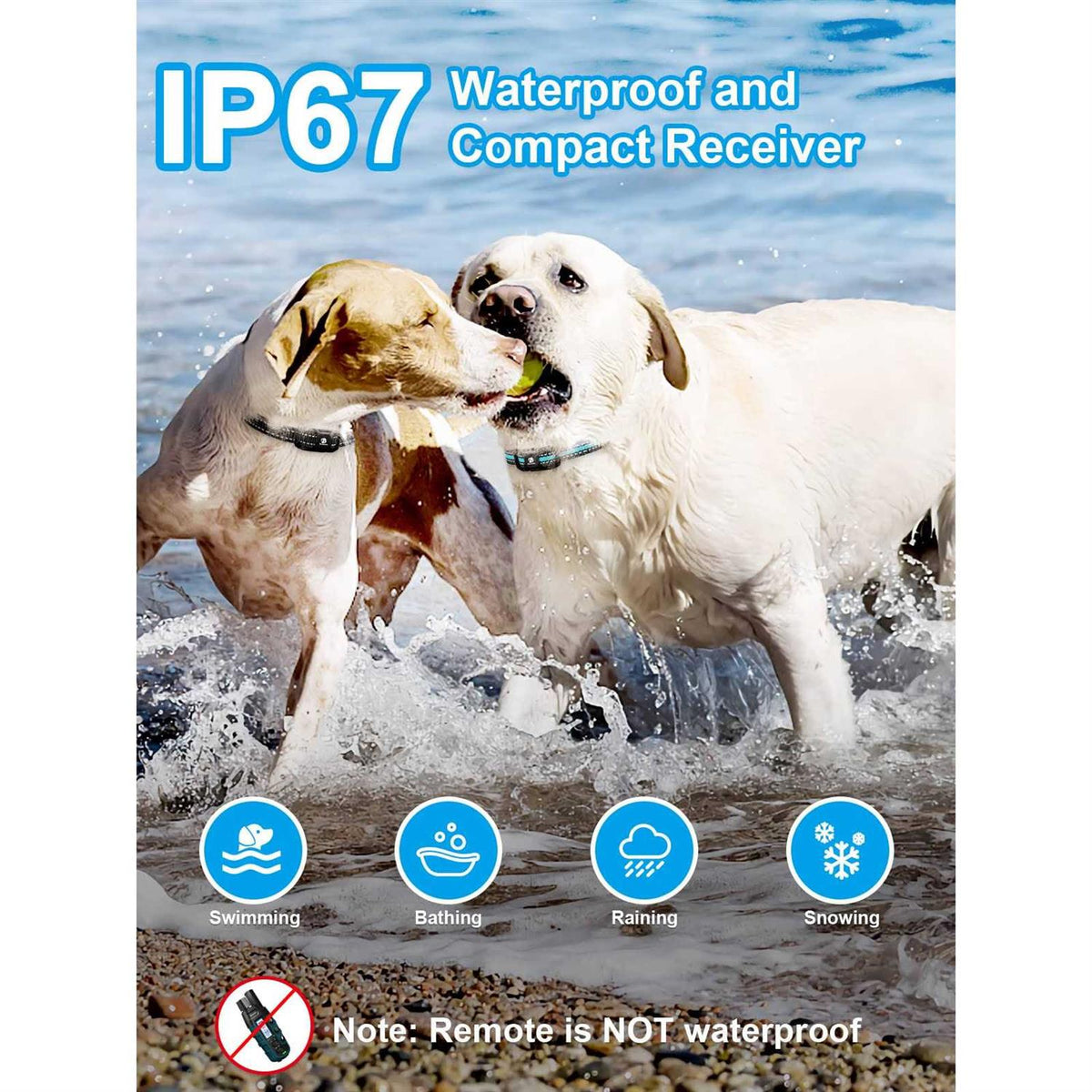 Waterproof Dog Training Collar with Rechargeable Remote Z716607
