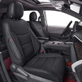 Custom Fit 8 Seats Breathable Leatherette Auto Seat Covers Full Set Black Y11137