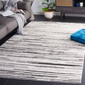 Ivory Black Modern Area Rug X2753