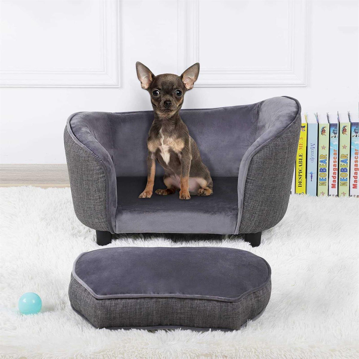 Velvet Washable Pet Bed Sofa P379436