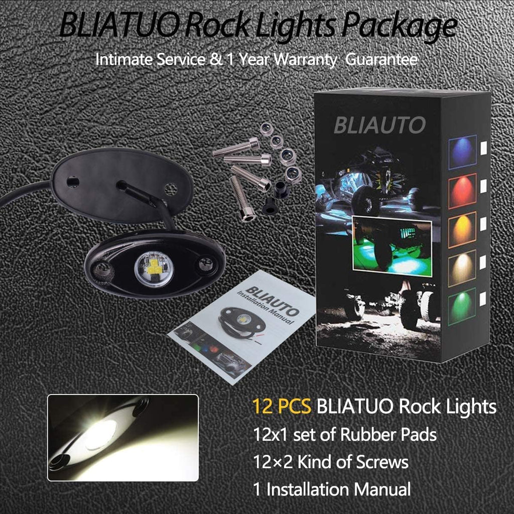 White LED Rock Lights 12 Pods L2069