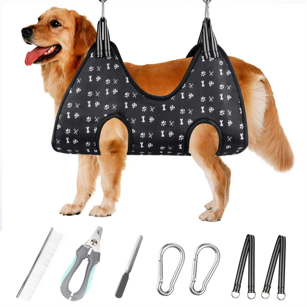 Pet Grooming Hammock Harness with Nail Clippers Trimmer Nail File K8525