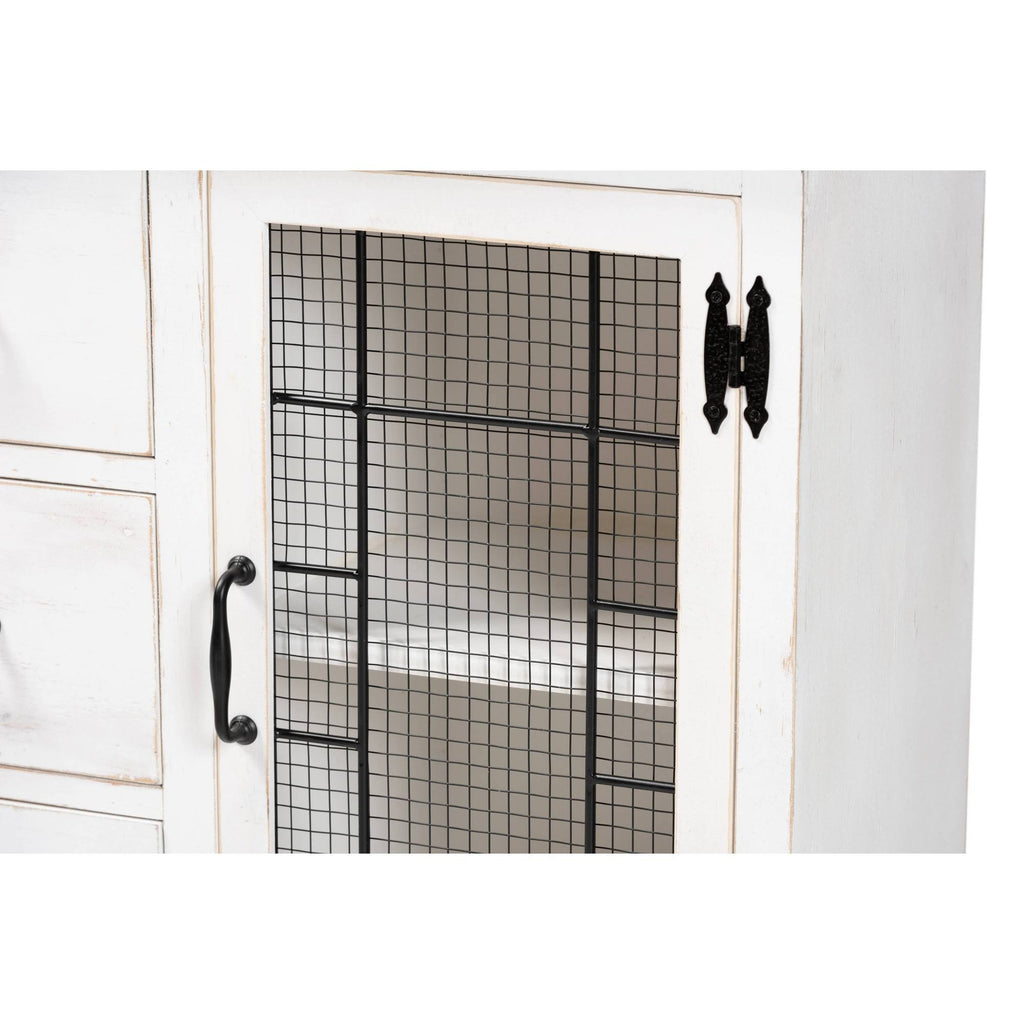 White Oak Brown 3-Drawer Wood Storage Cabinet V7842