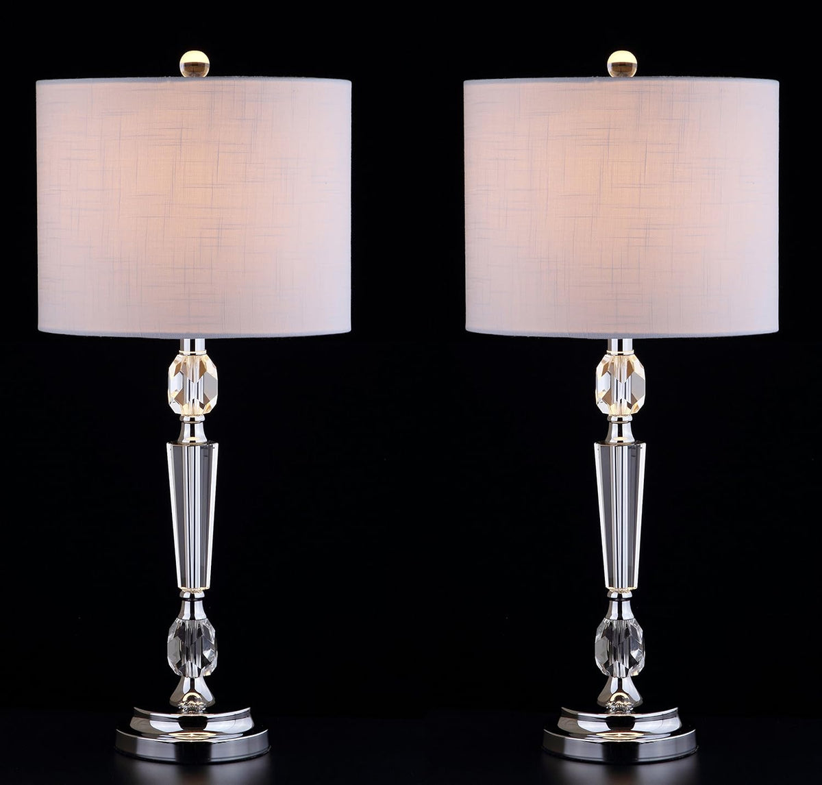 Clear Crystal LED Table Lamp Set of 2 T70037