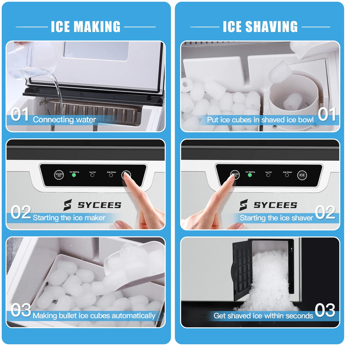 Portable Countertop Ice Maker Machine with Ice Scoop U5276
