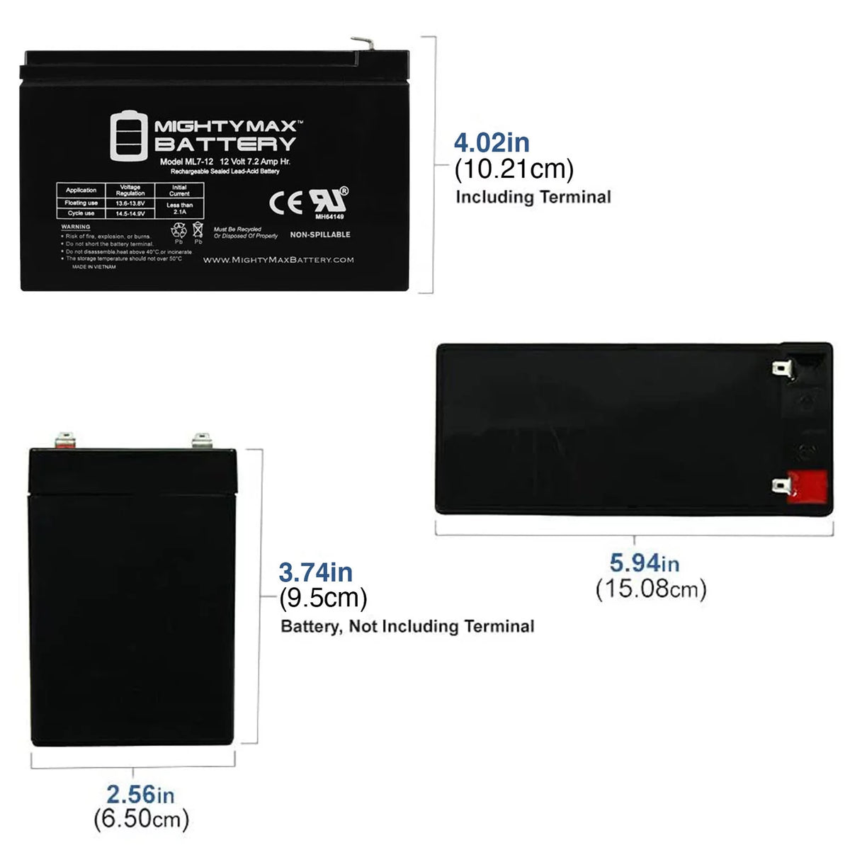 12V 7.2AH SLA Battery with Charger G31773