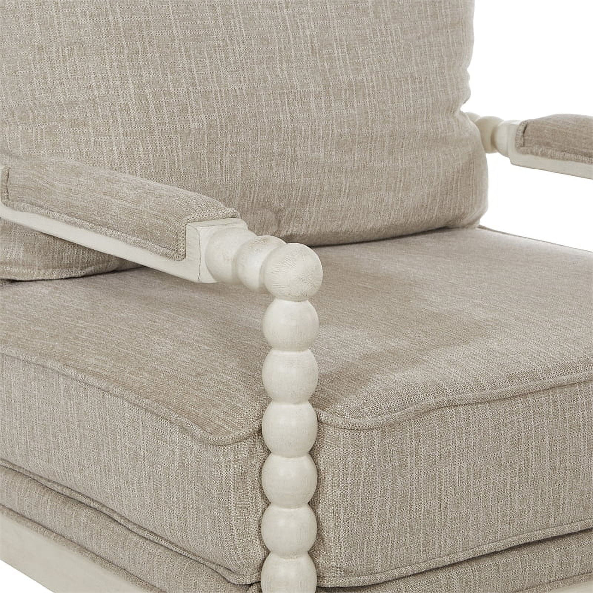 Linen White Fabric Chair N510446
