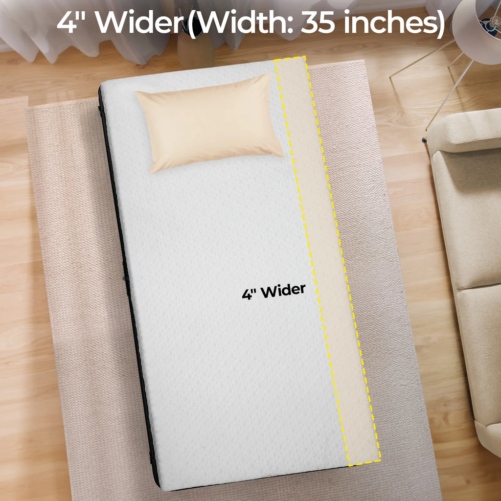Folding Bed with Memory Foam Mattress E21455