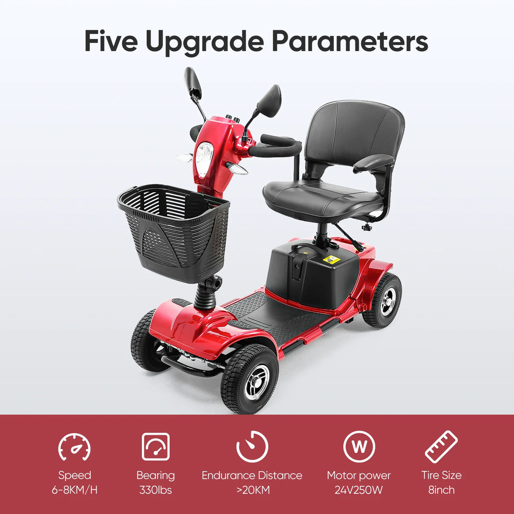 4 Wheel Electric Powered Mobility Scooter Blue I528355