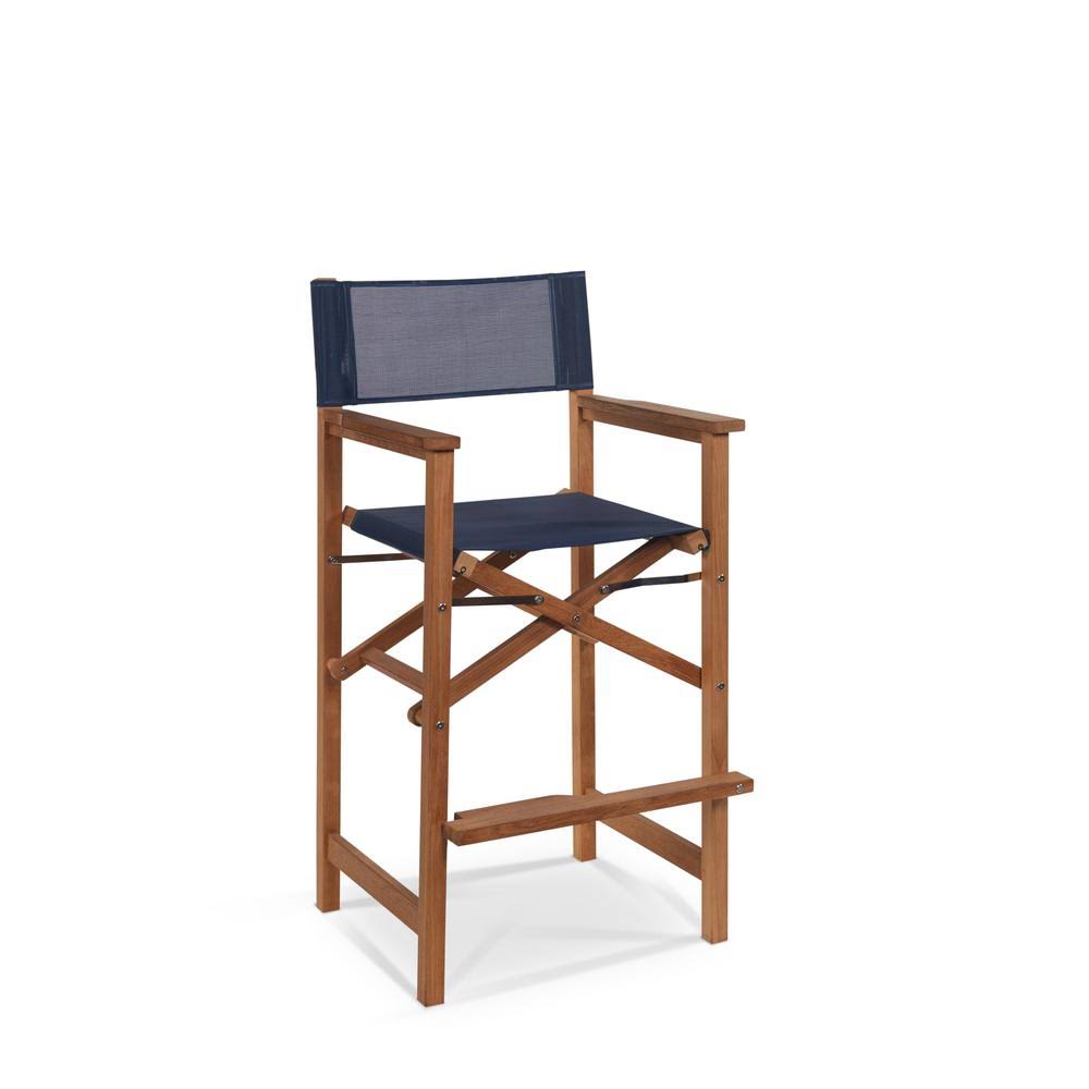 Blue Natural Outdoor Barstool with Arms A18240