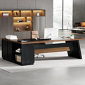 78" L-Shaped Desk with Drawers and File Cabinet X93785