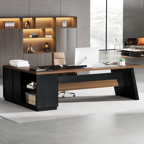 78" L-Shaped Desk with Drawers and File Cabinet X93785