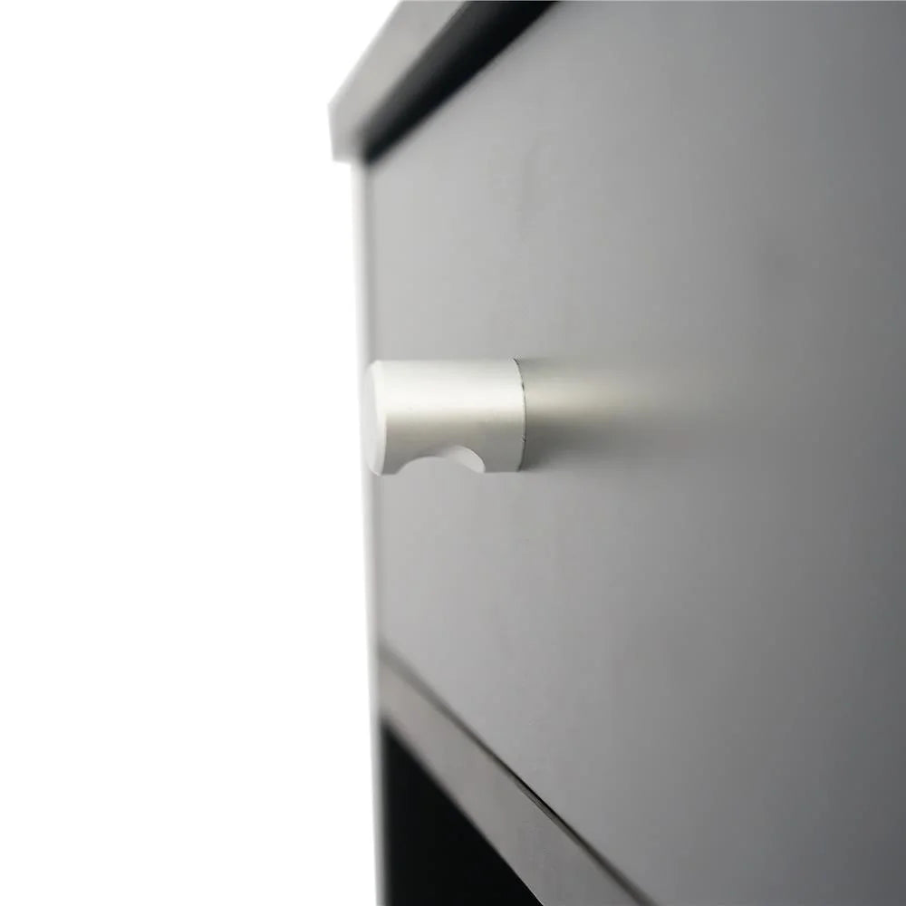 Black Wood 1 Drawer Bedside Table C381752