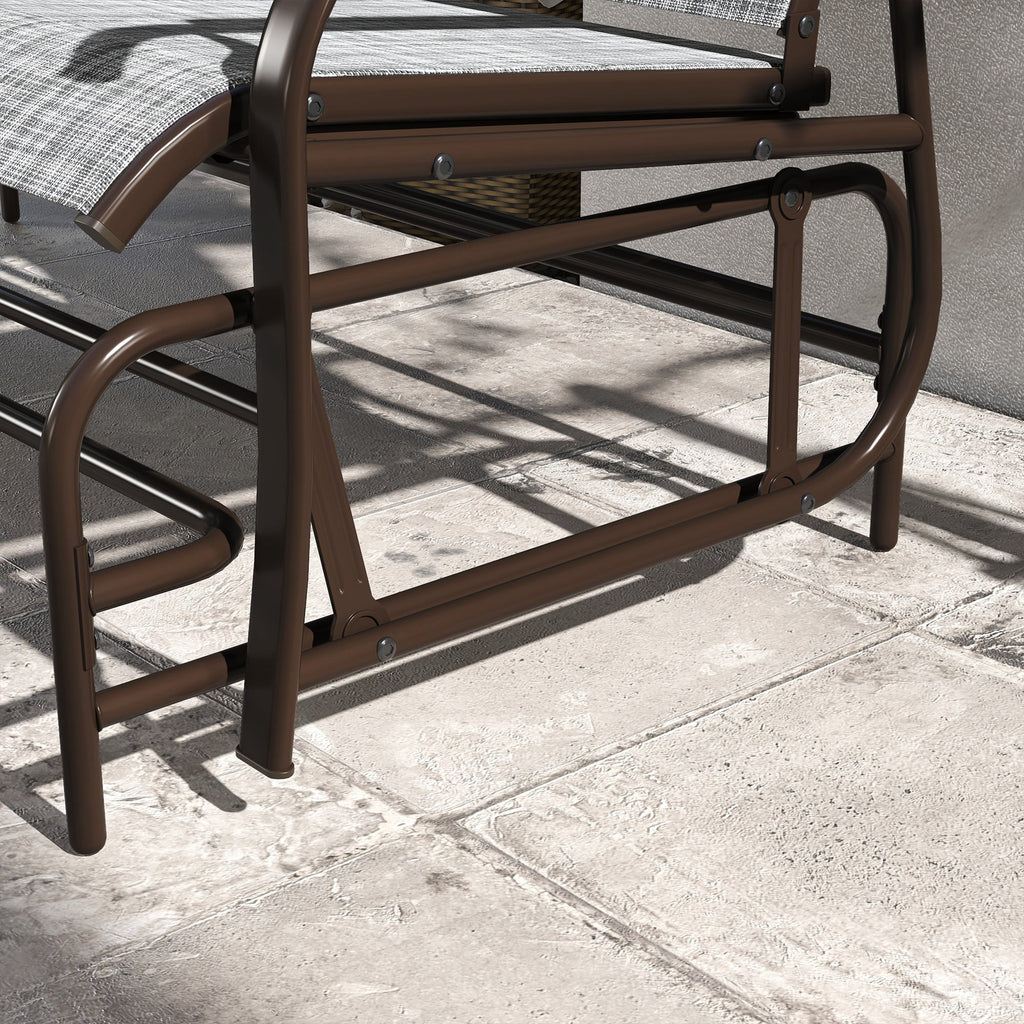 Outdoor Glider Bench 2-Person with Table X641