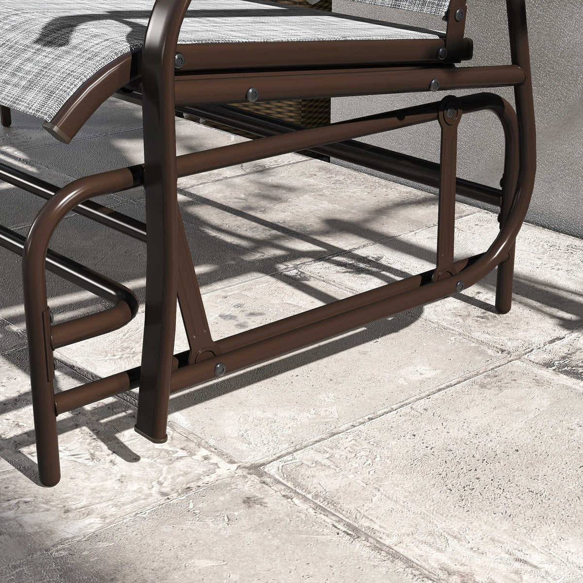 Outdoor Glider Bench 2-Person with Table X641