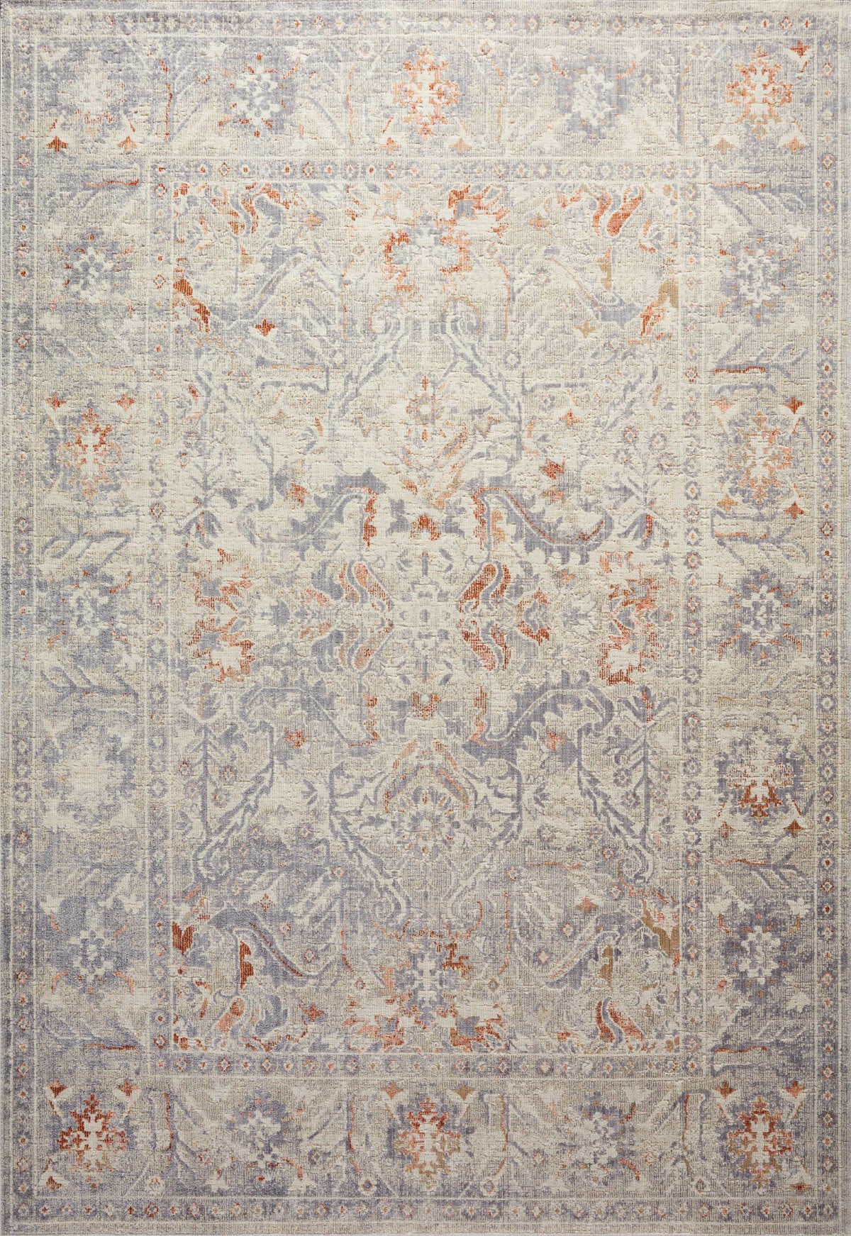 Oatmeal Lavender 6'3 x 9' Rug G117