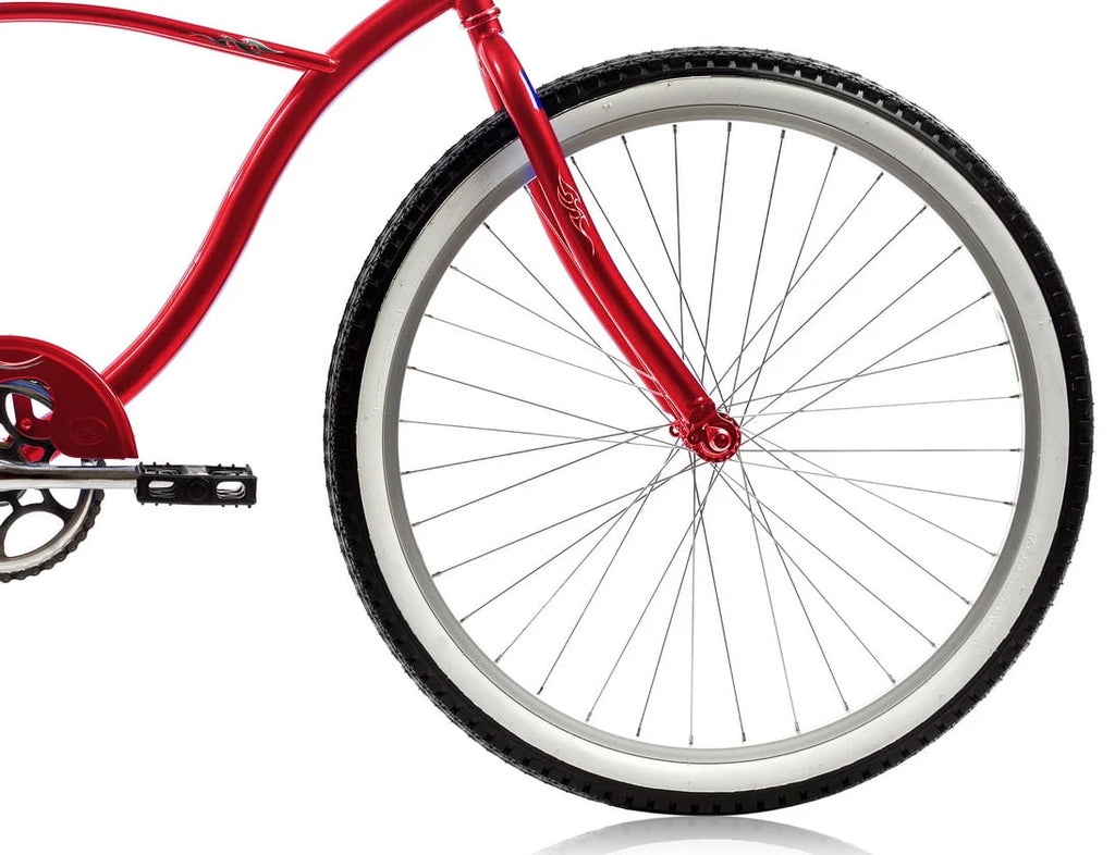 26 In. Single Speed Beach Cruiser Bicycle Pink E1741