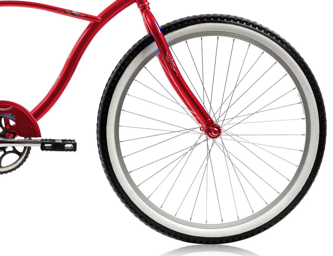 26 In. Single Speed Beach Cruiser Bicycle Pink E1741