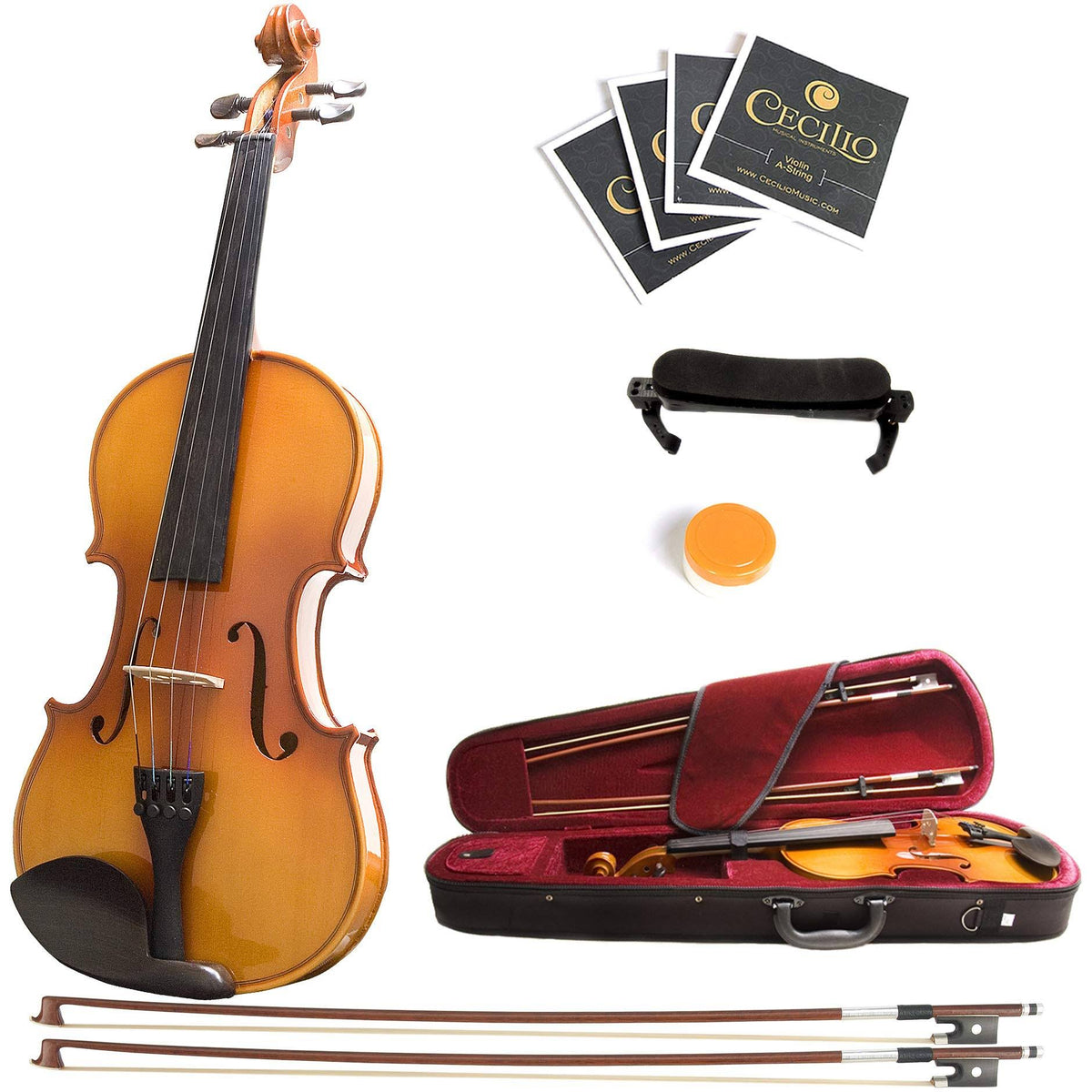 4/4 Solid Wood Violin with Hard Case T845