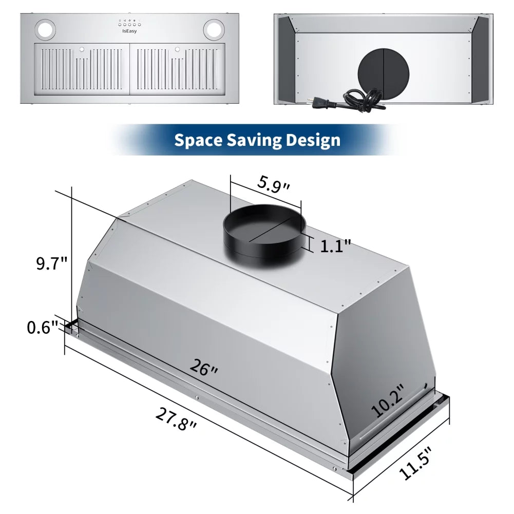 30 inch 500 CFM Stainless Steel Wall Mount Range Hood G455672