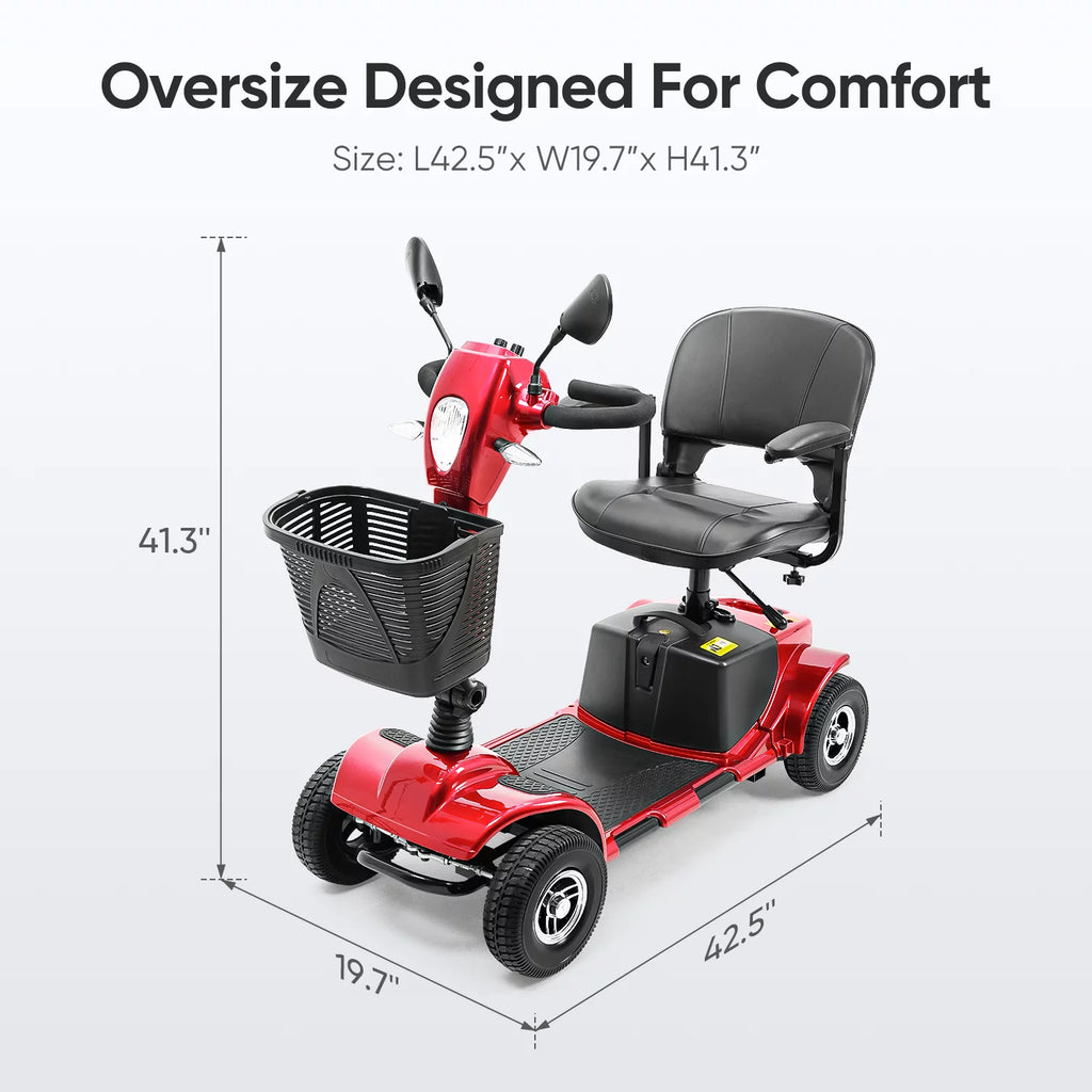 4 Wheel Electric Powered Mobility Scooter Blue I528355
