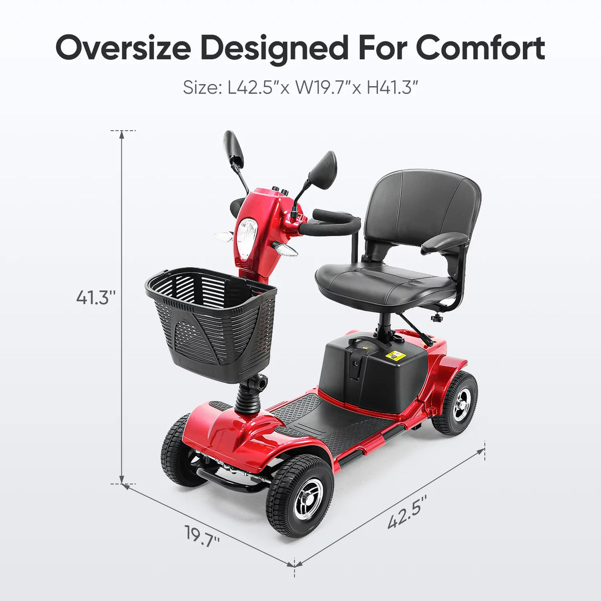4 Wheel Electric Powered Mobility Scooter Blue I528355
