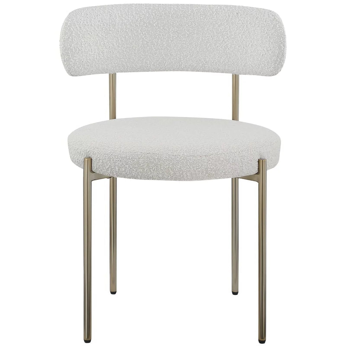 Cream Boucle Fabric Dining Chair X4589