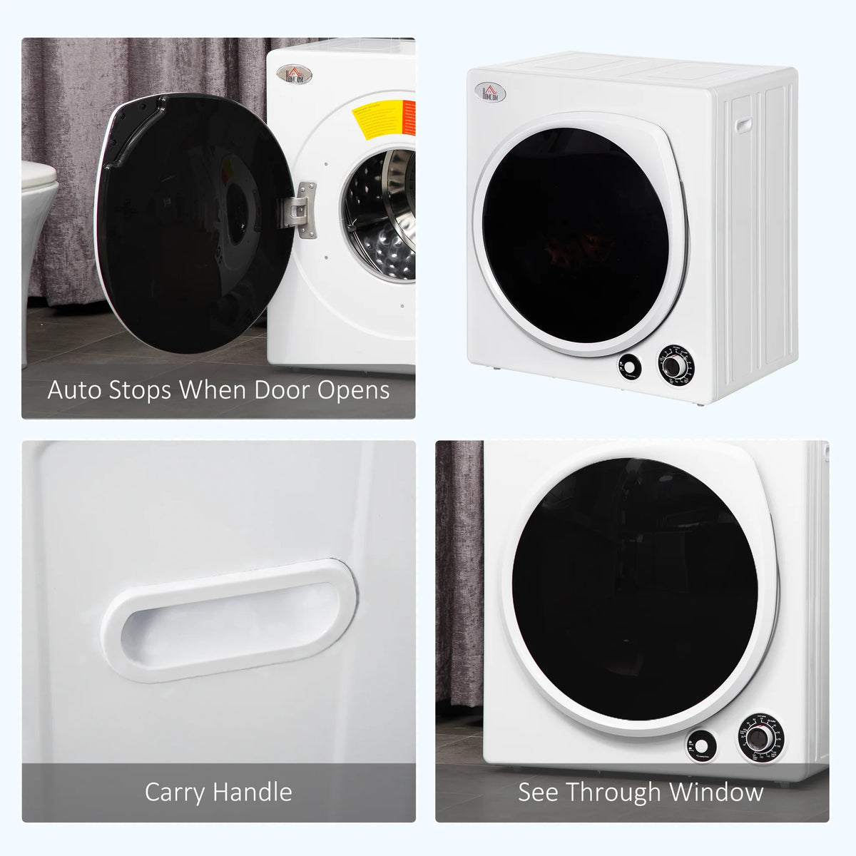 1350W 3.22 Cu. Ft. Portable Clothes Dryer C897