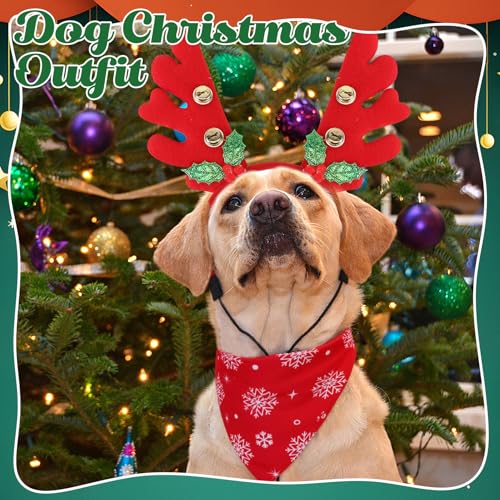 Christmas Dog Headband and Bandana Set F31571