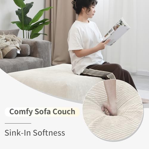Oversized Corduroy 3 Seater Sectional Sofa U7972