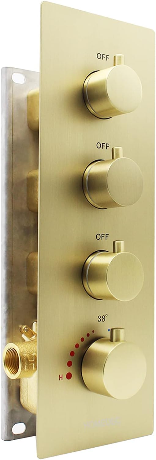 3-way Brass Thermostatic Shower Valve Y755