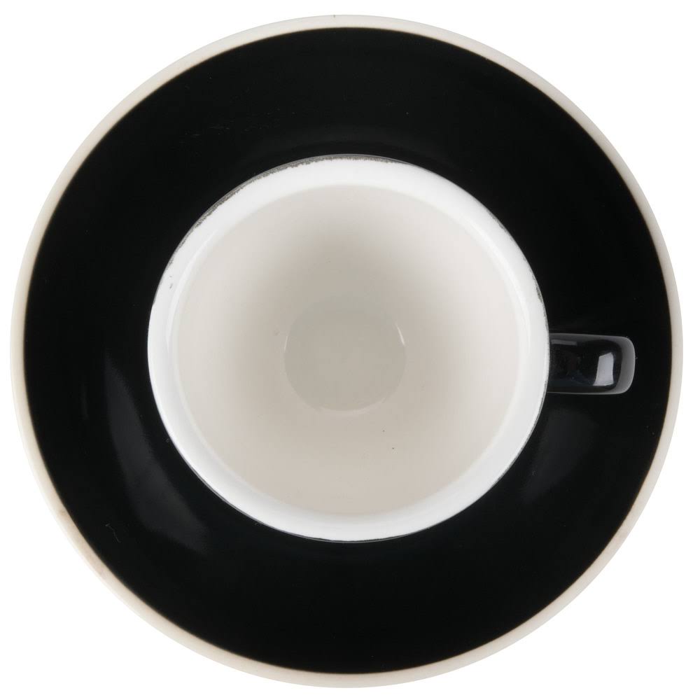 Black 3.5 oz Espresso Cup with Saucer B683808