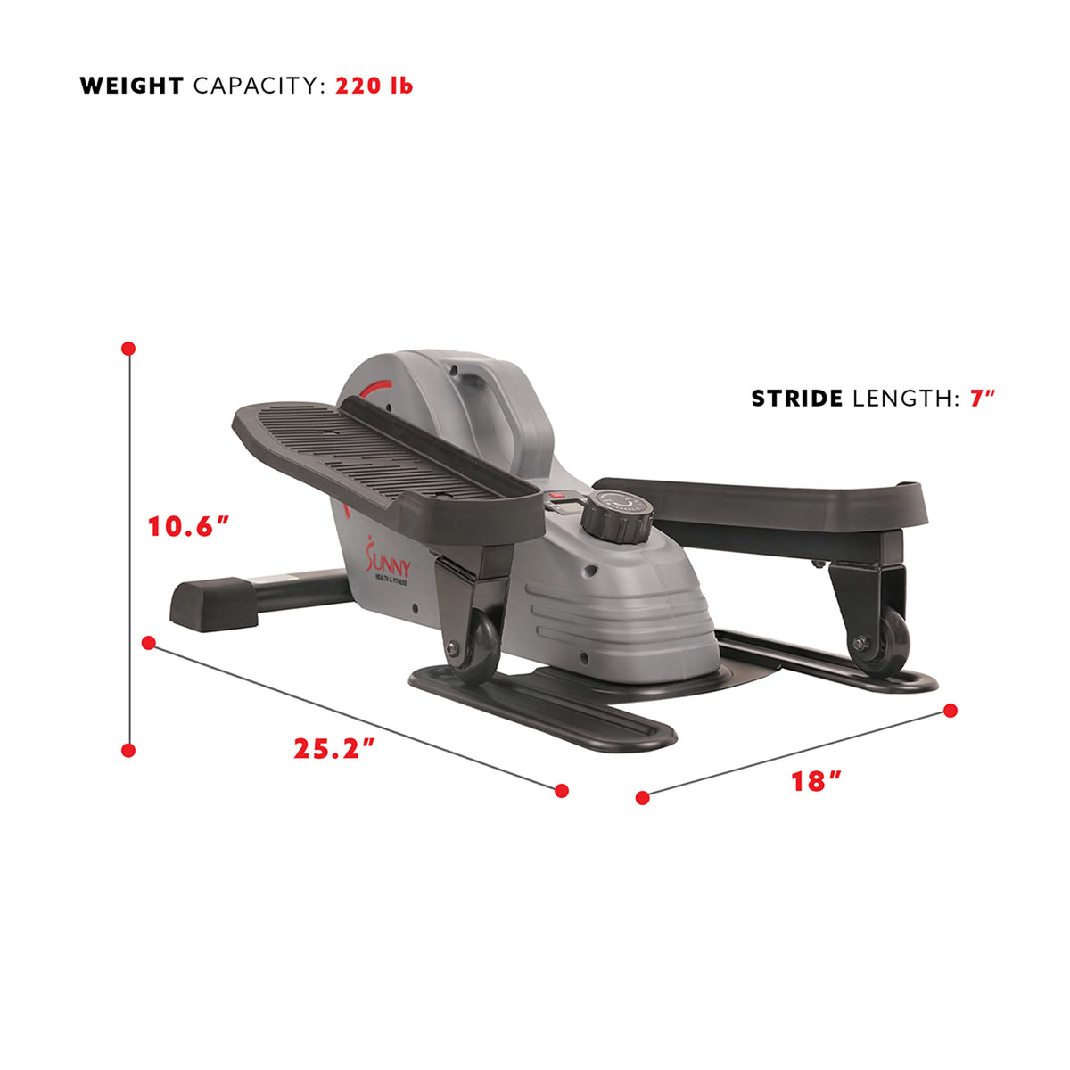 Compact Magnetic Standing Elliptical Machine with Handlebars K731